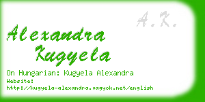 alexandra kugyela business card